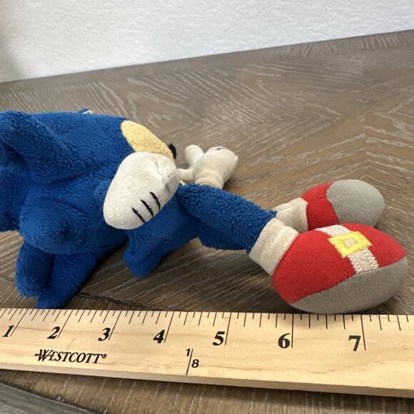 2018 Sonic The Hedgehog Sonic Pointing Finger Tomy 8 Inch Plush Extremely Rare - Picture 9 of 9